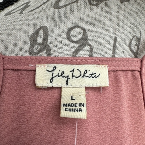 Lily White Sleeveless Wrap Front Blouse - Mauve - Picture 10 of 14